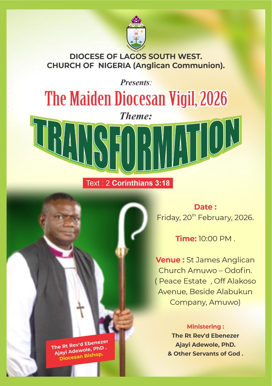 The Maiden Diocesan Vigil 2026 — Transformation
